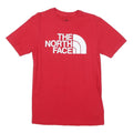 THE NORTH FACE Mens Red Cotton Blend T-Shirt S Short Sleeve Crew Neck Logo