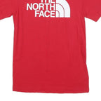 THE NORTH FACE Mens Red Cotton Blend T-Shirt S Short Sleeve Crew Neck Logo