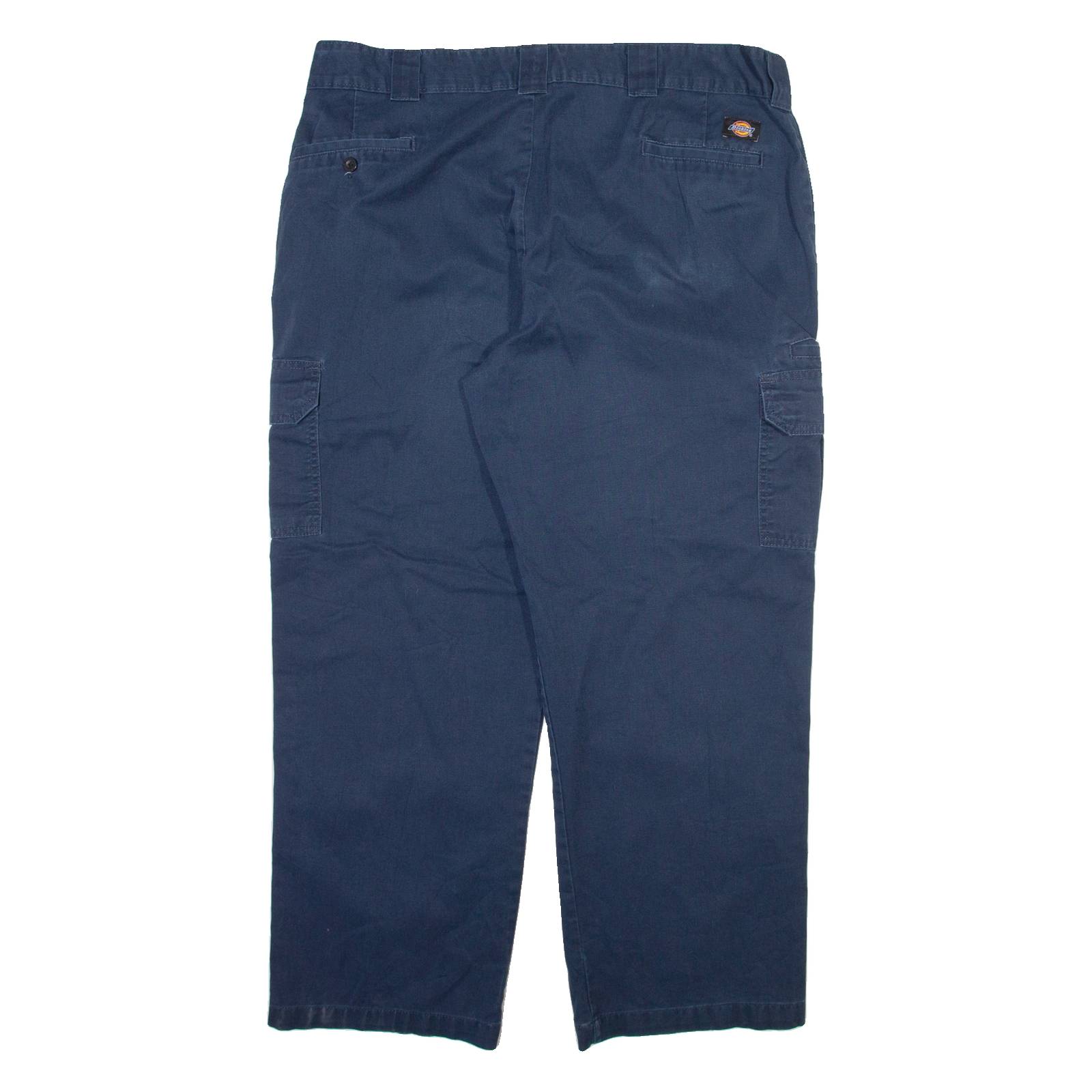 DICKIES Cargo Mens Trousers Blue Regular Straight W40 L28