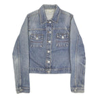 JACOB ANNEXE Womens Blue Cotton Denim Jacket S Classic Button Closure Casual