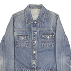 JACOB ANNEXE Womens Blue Cotton Denim Jacket S Classic Button Closure Casual