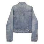 JACOB ANNEXE Womens Blue Cotton Denim Jacket S Classic Button Closure Casual