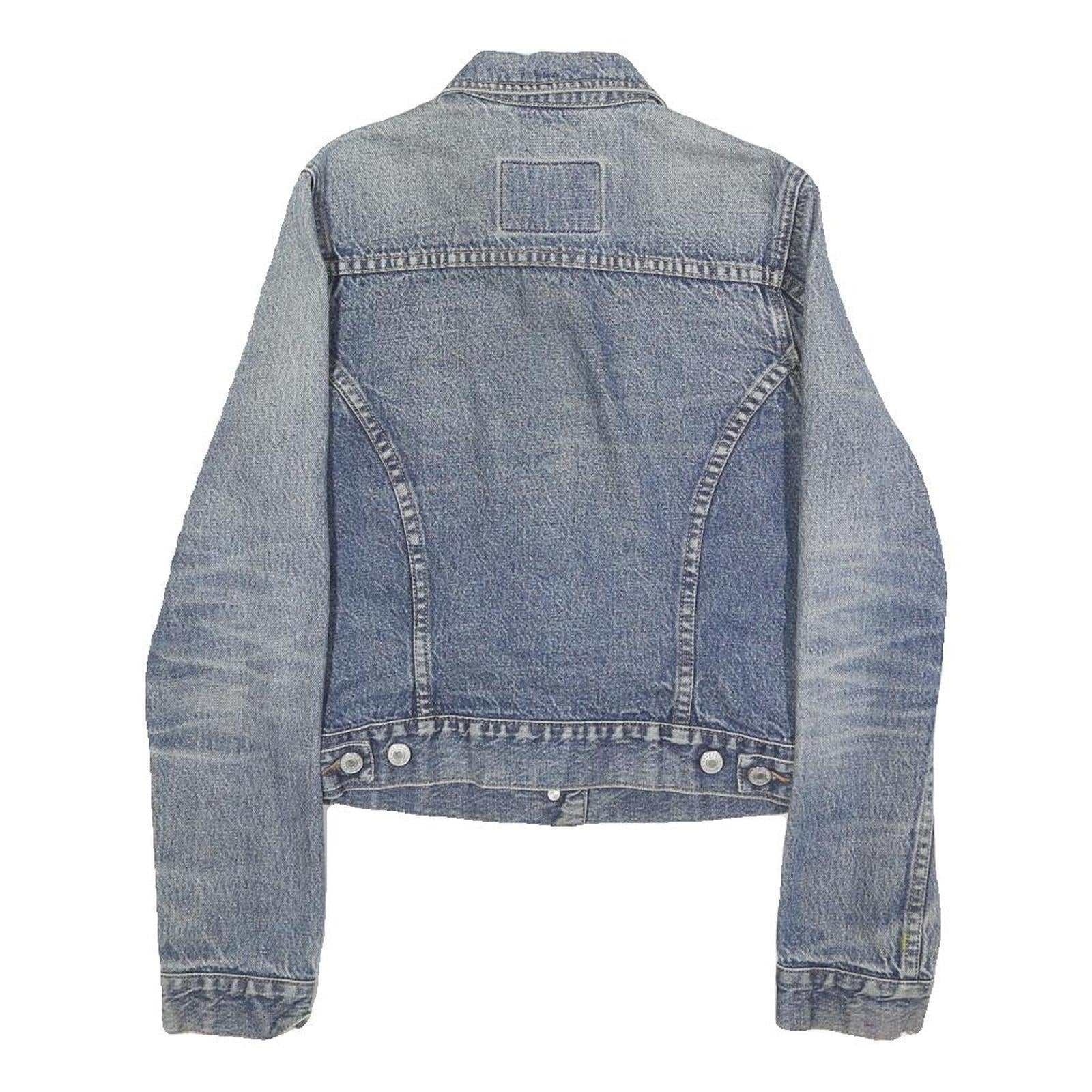 JACOB ANNEXE Womens Blue Cotton Denim Jacket S Classic Button Closure Casual