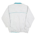 Mens Grey Blue Cotton Blend Button Jacket L Casual Lightweight Outerwear