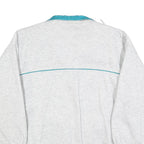 Mens Grey Blue Cotton Blend Button Jacket L Casual Lightweight Outerwear