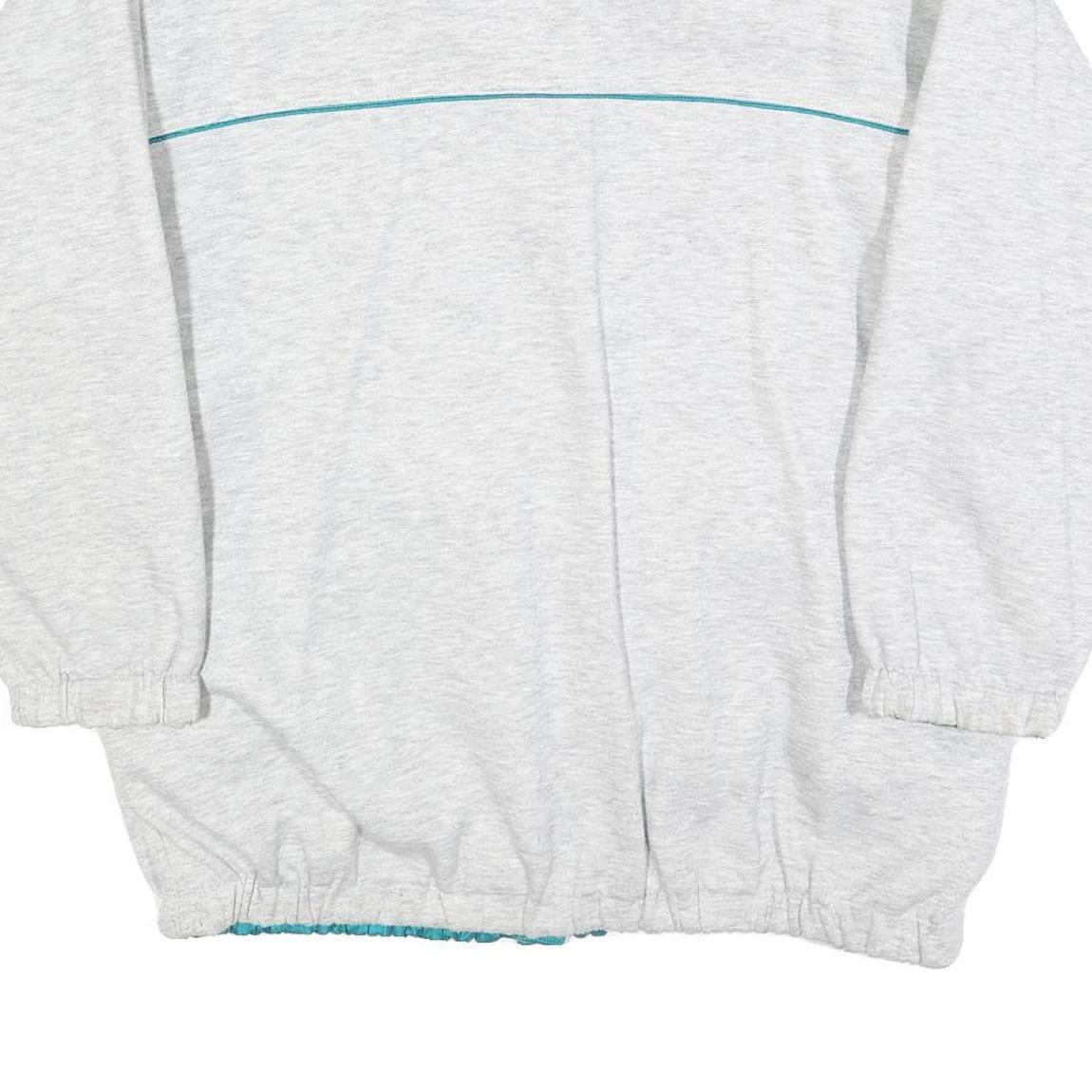 Mens Grey Blue Cotton Blend Button Jacket L Casual Lightweight Outerwear