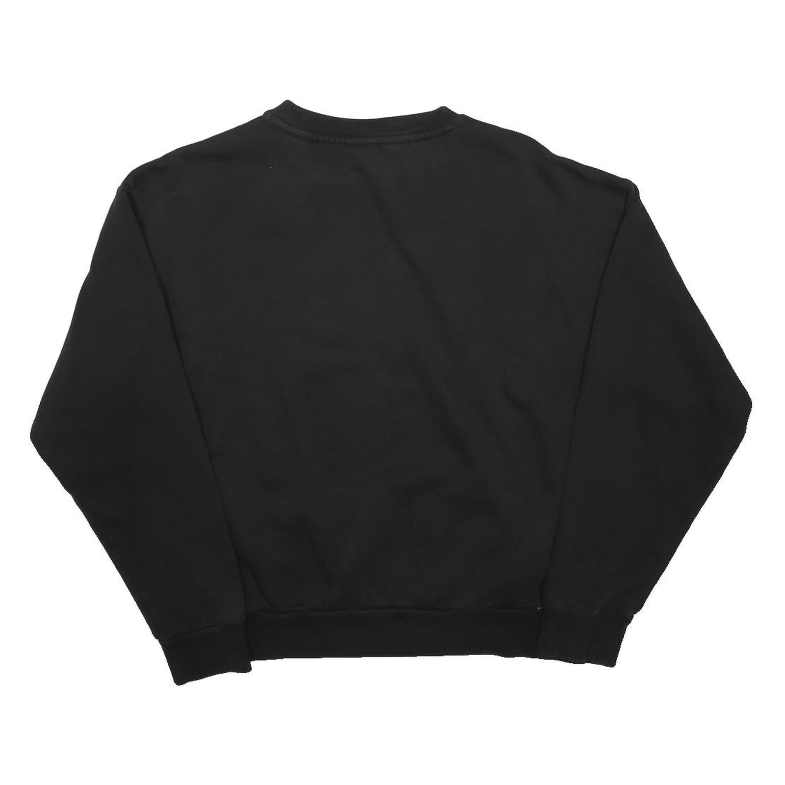 PUMA Womens Black Cotton Blend Crew Neck S Sweatshirt Puma Logo Pullover
