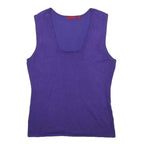 RED Womens Purple Plain Sleeveless Jumper Rayon L Lightweight Soft Fit