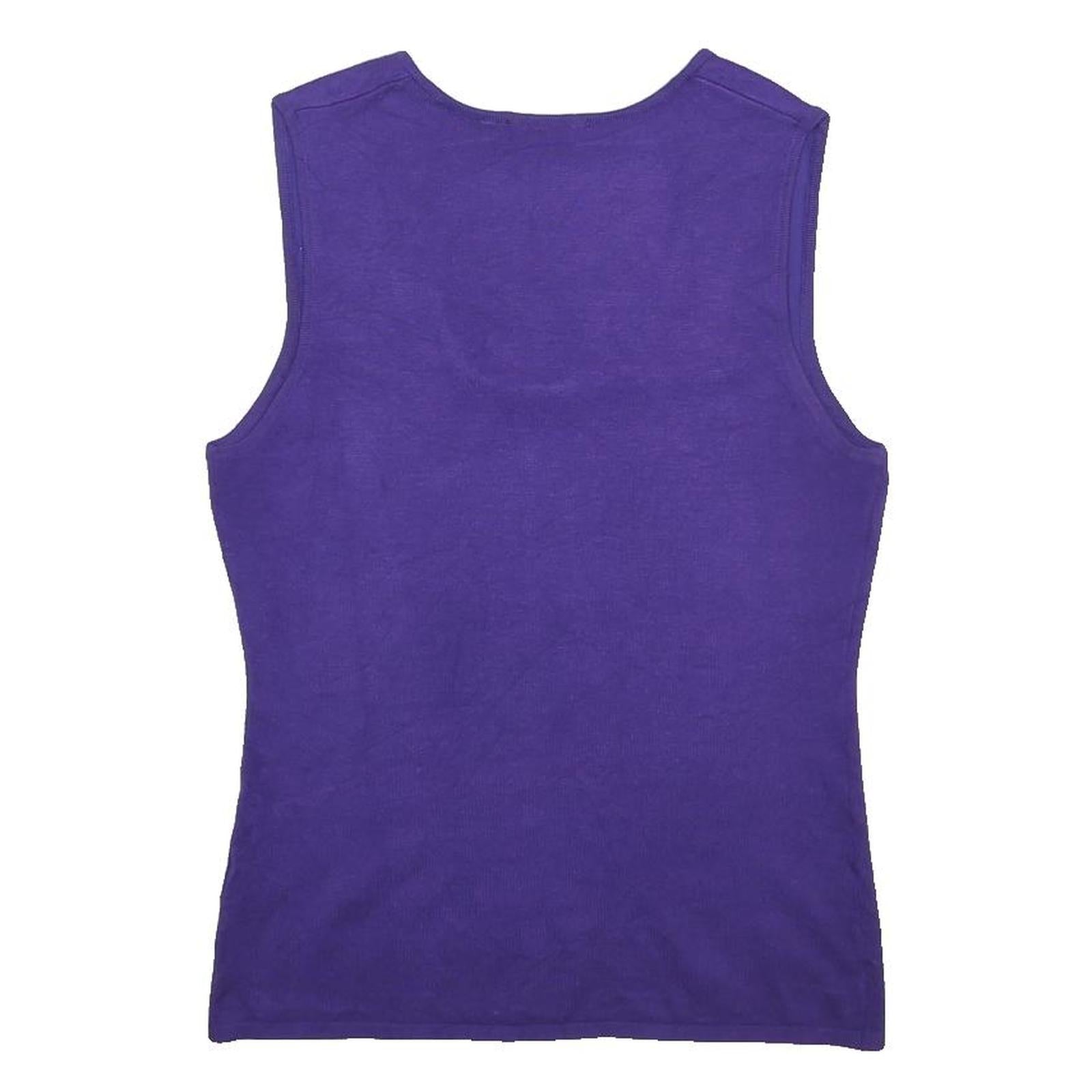 RED Womens Purple Plain Sleeveless Jumper Rayon L Lightweight Soft Fit