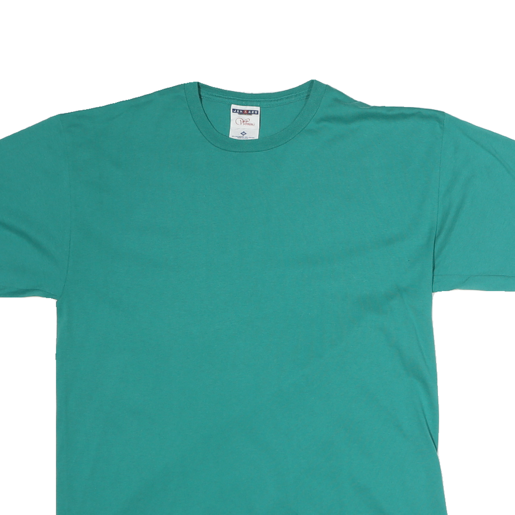 JERZEES Womens Green M Cotton T-Shirt Short Sleeve Round Neck Casual Top