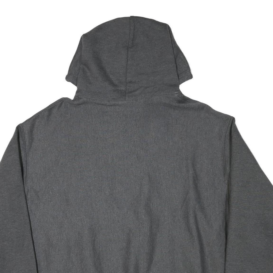 CHAMPION Mens Grey Hoodie 2XL Embroidered Greek Letters Pullover Sweatshirt