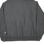 CHAMPION Mens Grey Hoodie 2XL Embroidered Greek Letters Pullover Sweatshirt