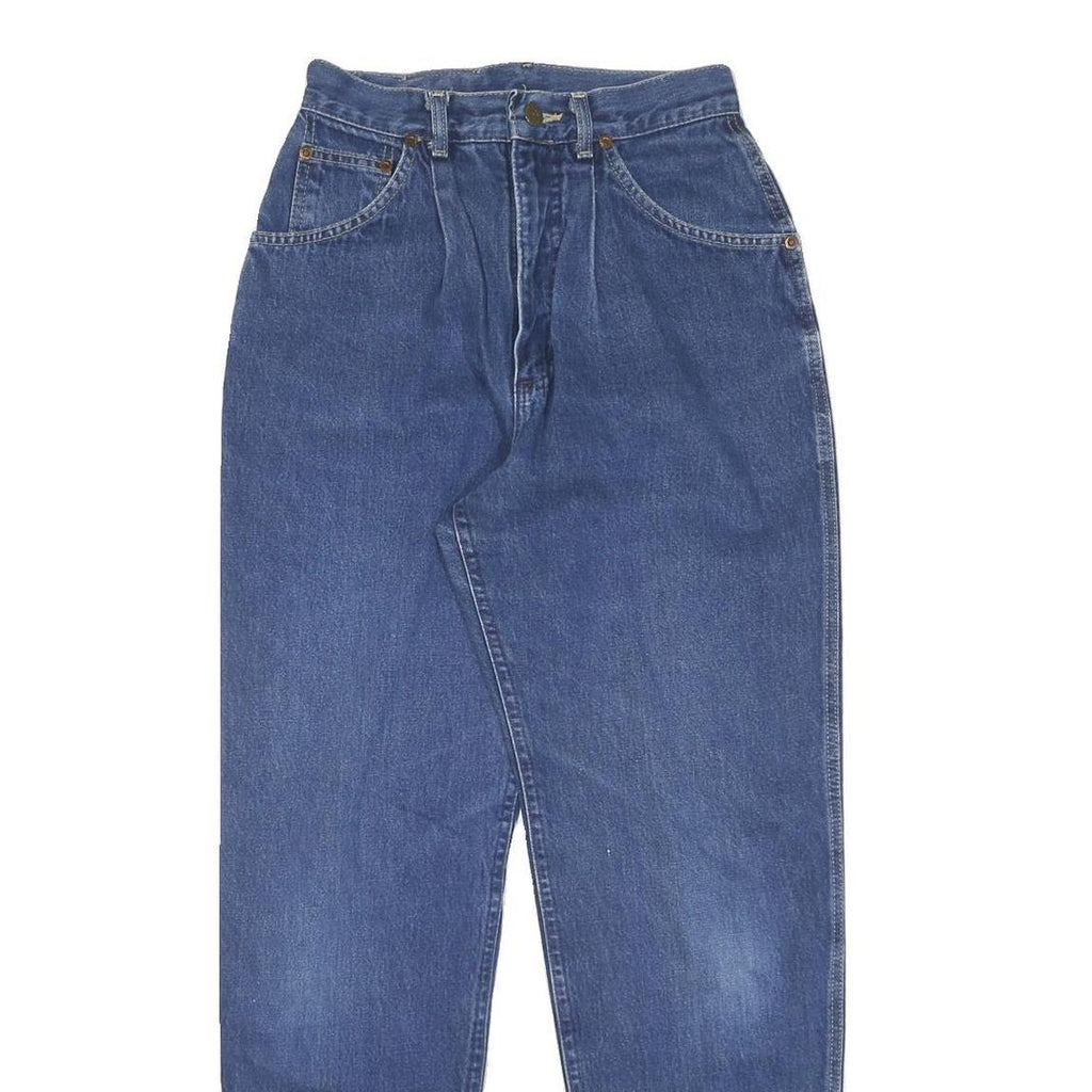 LEE Womens Blue Regular Fit Straight Leg Denim Jeans W24 L28 Classic Cotton Zip