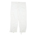 TALLY WEIJL Womens Cotton Blend White Relaxed Cargo Trousers W36 L29