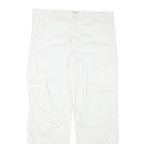 TALLY WEIJL Womens Cotton Blend White Relaxed Cargo Trousers W36 L29