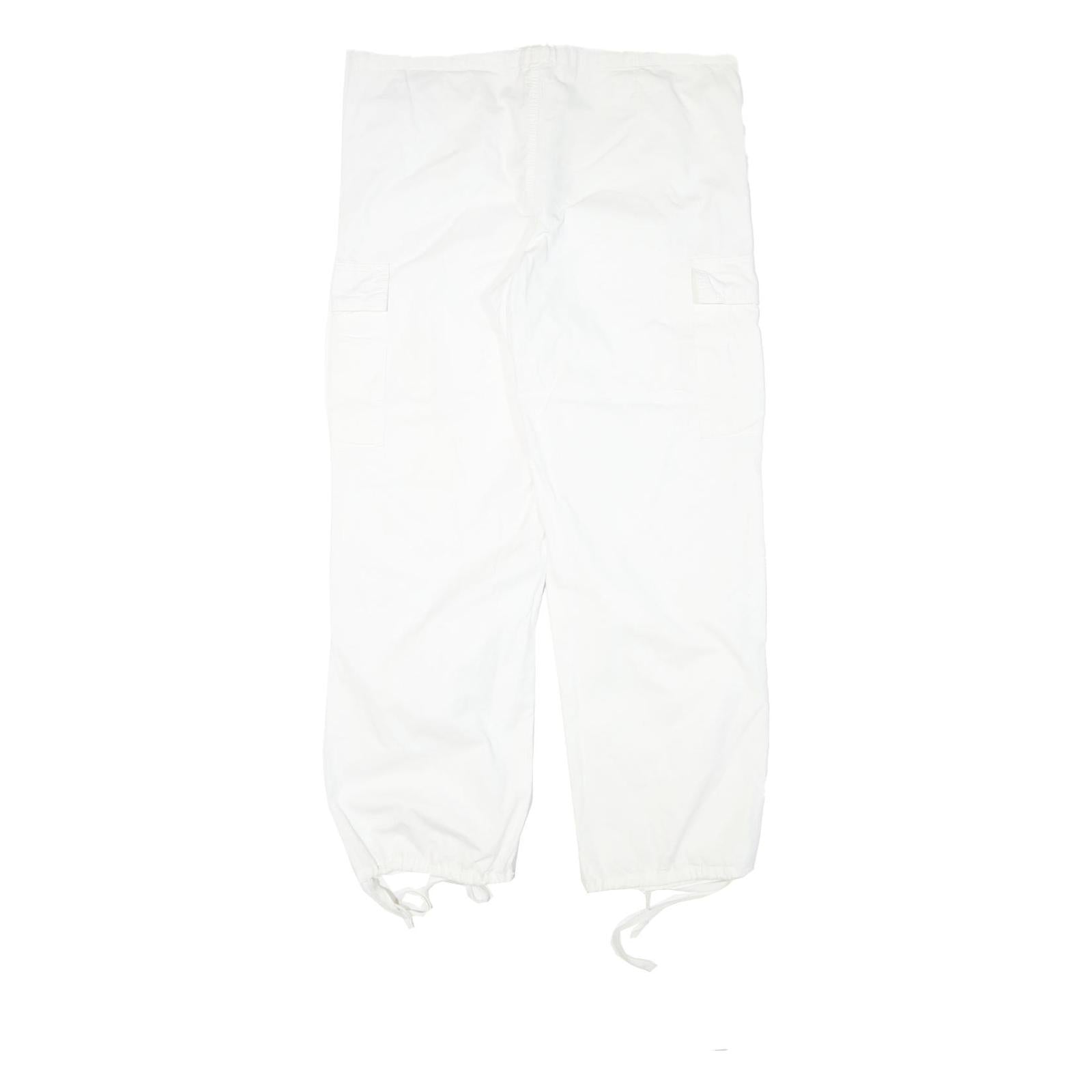 TALLY WEIJL Womens Cotton Blend White Relaxed Cargo Trousers W36 L29