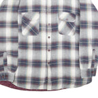SPORTS AFIELD Mens Blue Grey White Checked Cotton Blend Jacket 2XL Button