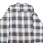 SPORTS AFIELD Mens Blue Grey White Checked Cotton Blend Jacket 2XL Button