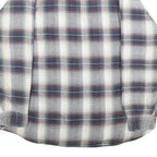 SPORTS AFIELD Mens Blue Grey White Checked Cotton Blend Jacket 2XL Button