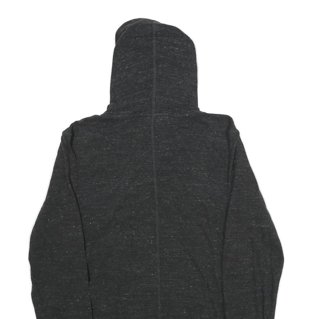 NIKE Womens Black Grey Zip Up Hoodie S Lightweight Cotton Blend