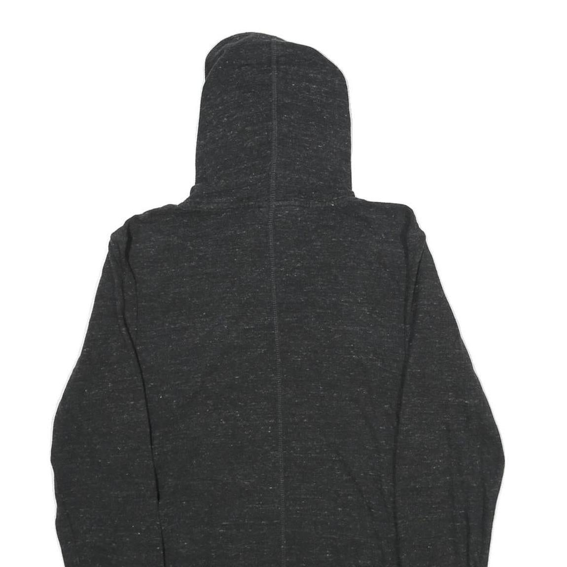 NIKE Womens Black Grey Zip Up Hoodie S Lightweight Cotton Blend