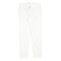 LEVI'S Womens Jeans White Slim Skinny Cotton Blend W25 L26 Stylish Zip Closure
