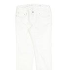 LEVI'S Womens Jeans White Slim Skinny Cotton Blend W25 L26 Stylish Zip Closure