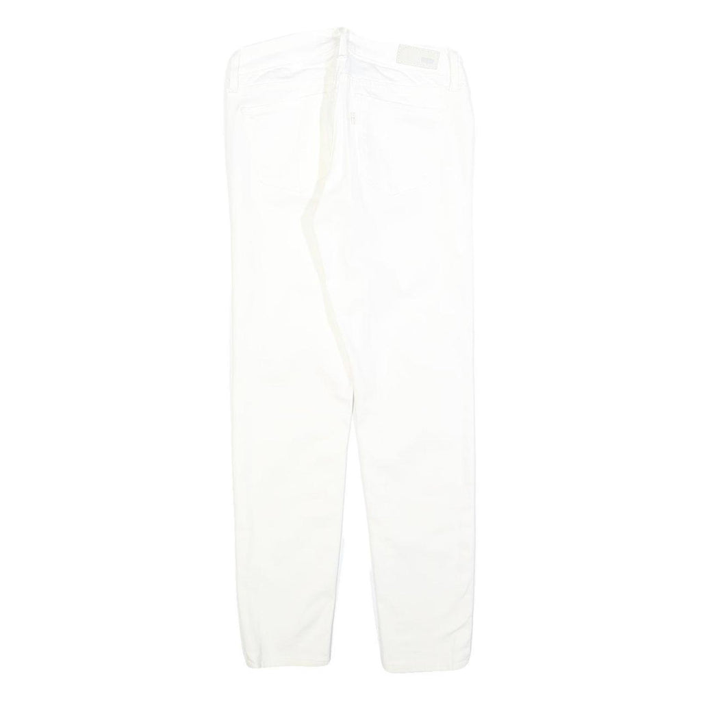 LEVI'S Womens Jeans White Slim Skinny Cotton Blend W25 L26 Stylish Zip Closure