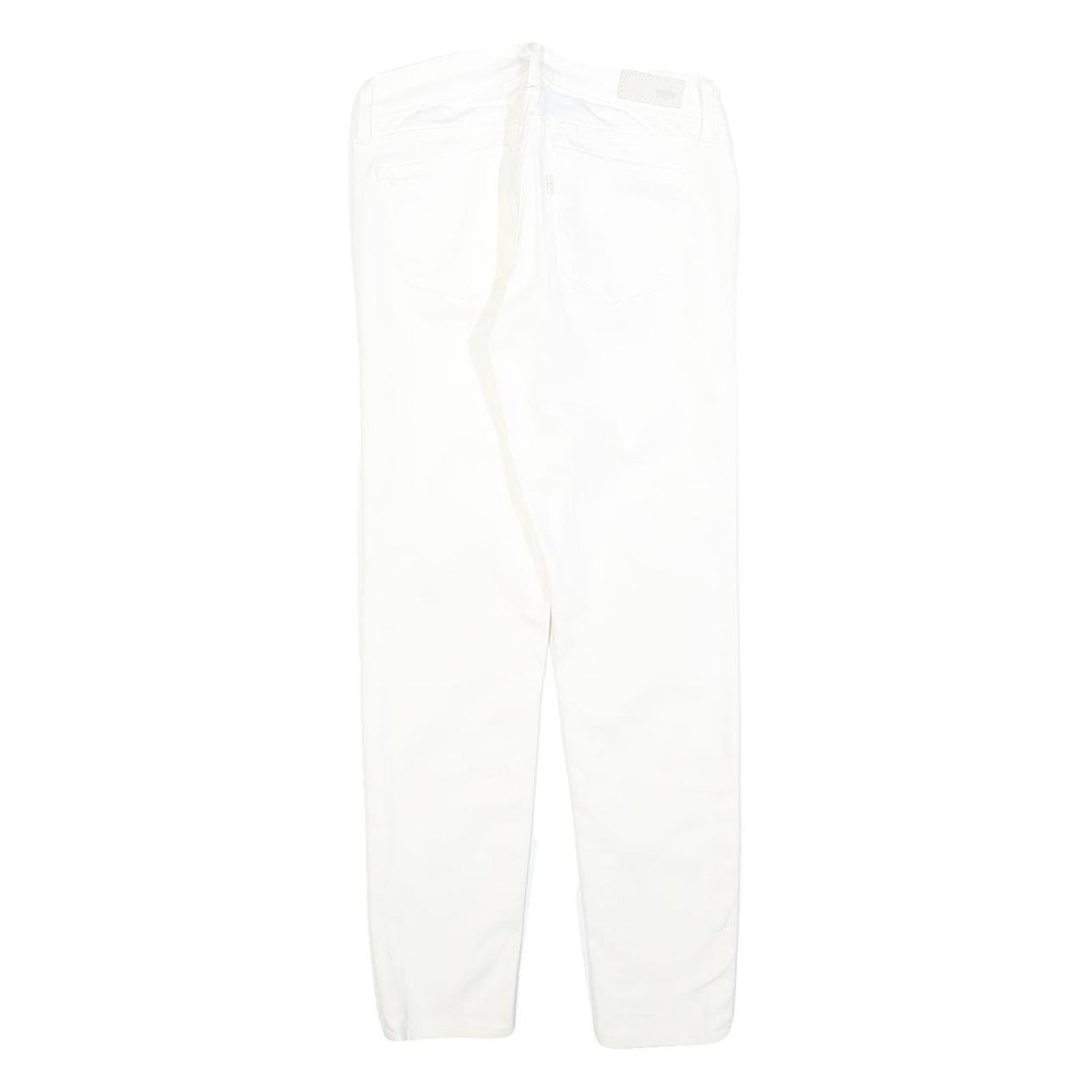 LEVI'S Womens Jeans White Slim Skinny Cotton Blend W25 L26 Stylish Zip Closure