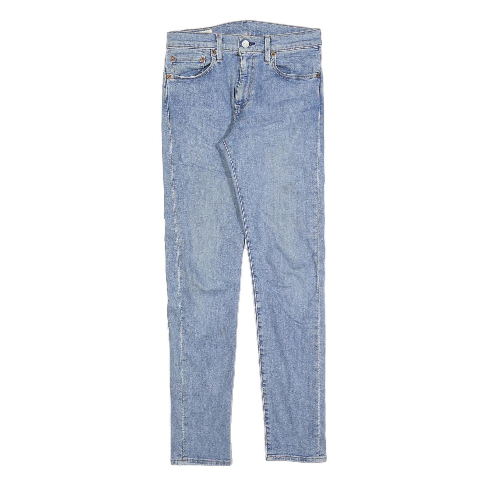 LEVI'S 512 Big E Mens Slim Jeans Blue Denim W28 L32 Classic Cotton Blend Zip