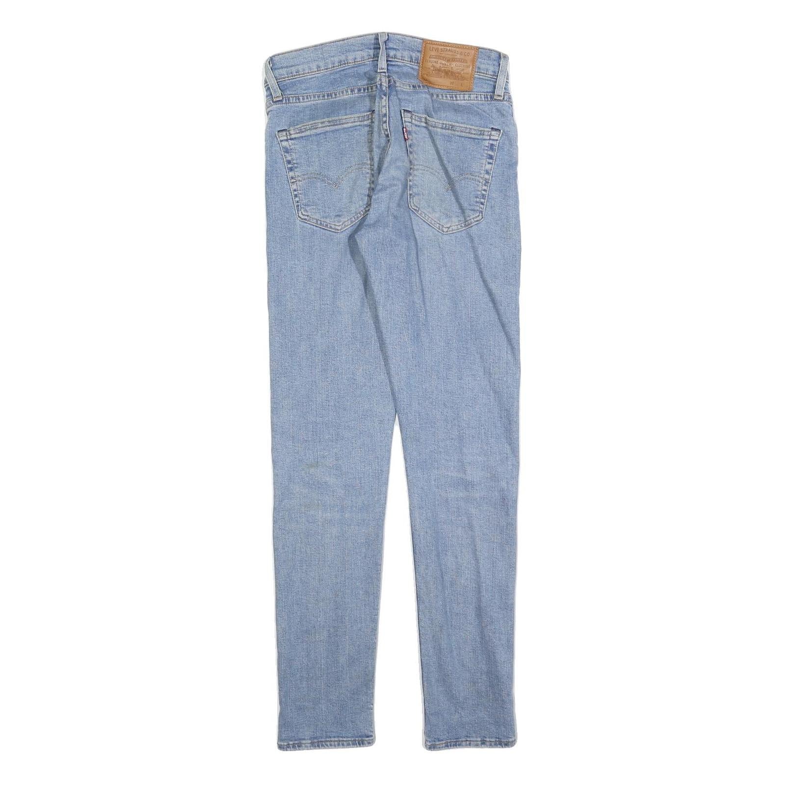 LEVI'S 512 Big E Mens Slim Jeans Blue Denim W28 L32 Classic Cotton Blend Zip