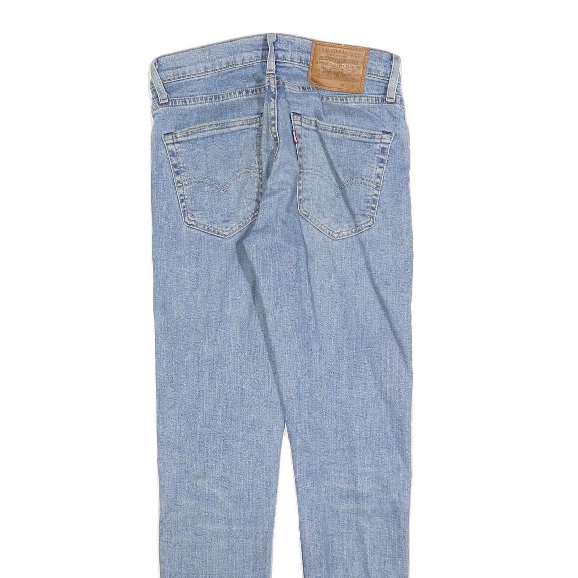 LEVI'S 512 Big E Mens Slim Jeans Blue Denim W28 L32 Classic Cotton Blend Zip