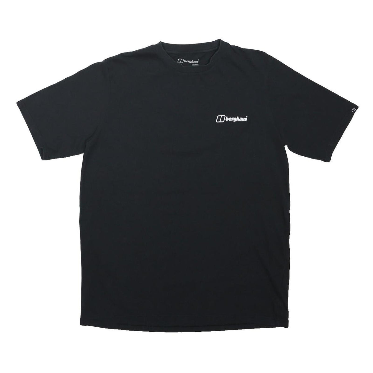 BERGHAUS Mens Black & White Graphic T-Shirt XL Short Sleeve Crew Neck Logo