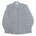 XTROVERT Womens Printed Shirt Black Collared Long Sleeve Geometric M