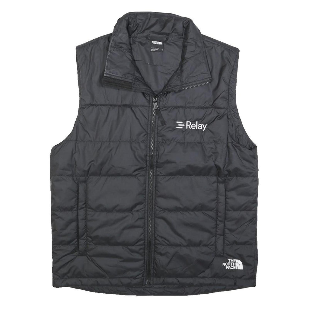 THE NORTH FACE Mens Black Relay Quilted Jacket M Polyester Zip Pocket Outdoor