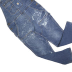 DICKIES Mens Blue Denim Dungarees Loose Cotton Blend L W40 L30 Painter Workwear