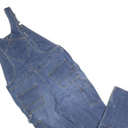 DICKIES Mens Blue Denim Dungarees Loose Cotton Blend L W40 L30 Painter Workwear