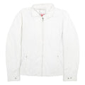 CHAMPION Womens White Jacket M Polyester Zip Casual Lightweight Plain