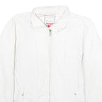 CHAMPION Womens White Jacket M Polyester Zip Casual Lightweight Plain