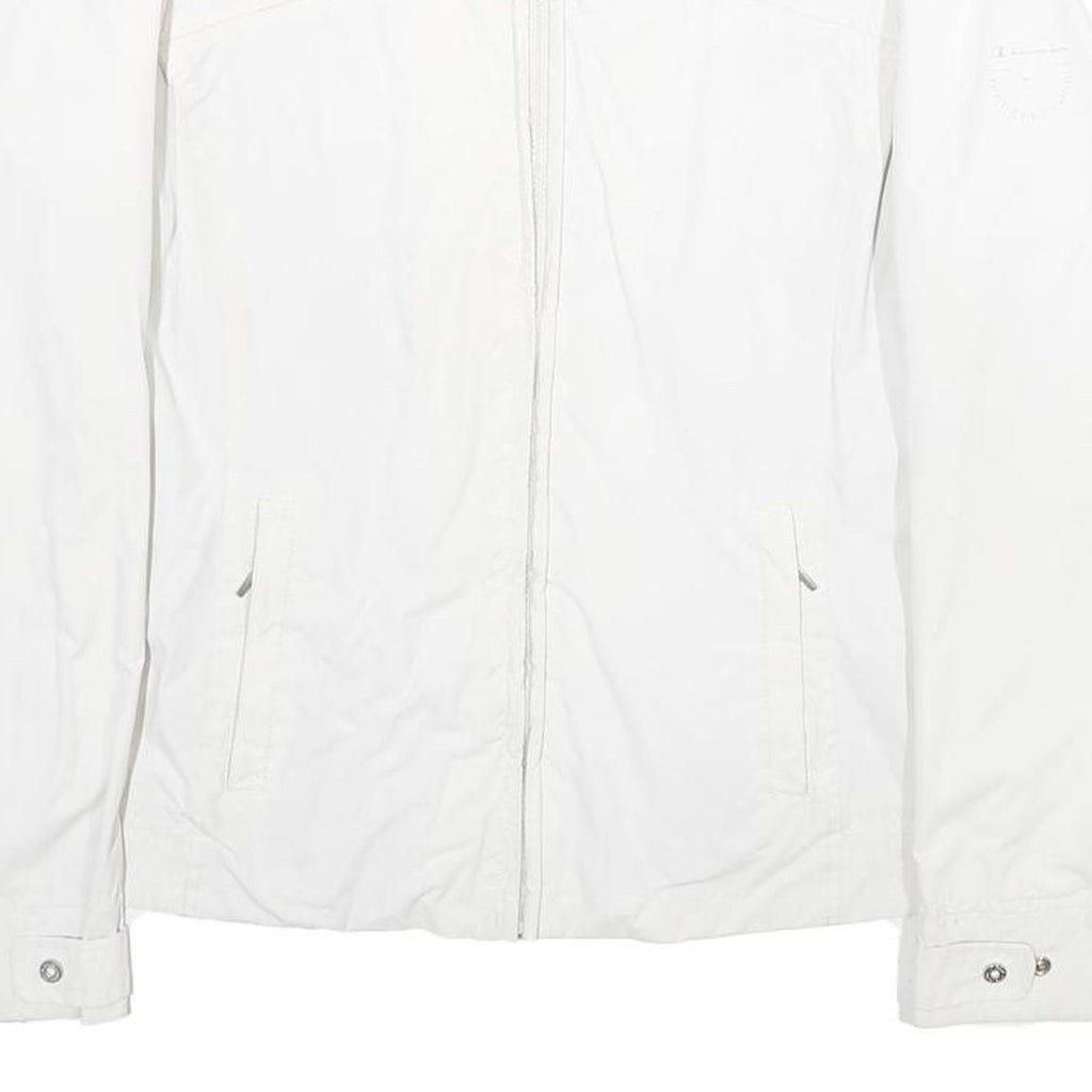 CHAMPION Womens White Jacket M Polyester Zip Casual Lightweight Plain