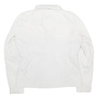 CHAMPION Womens White Jacket M Polyester Zip Casual Lightweight Plain