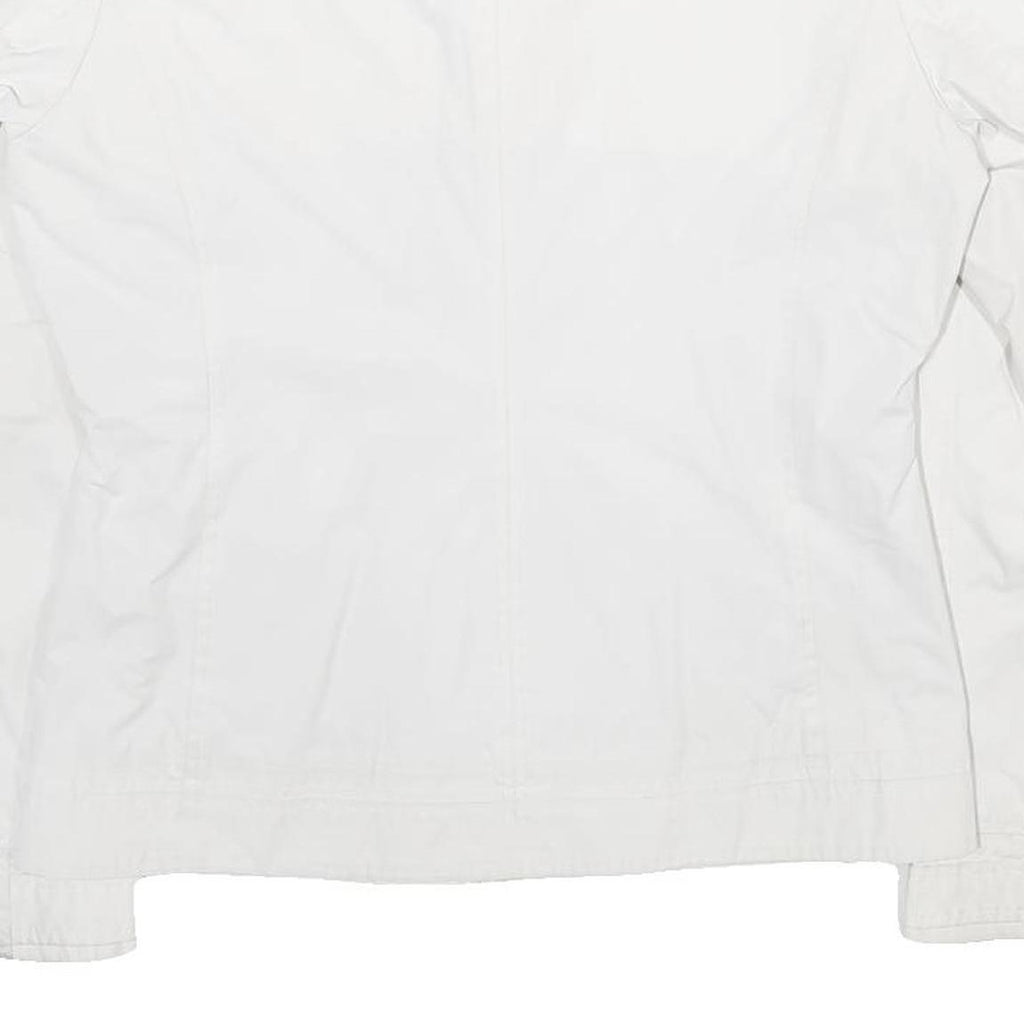 CHAMPION Womens White Jacket M Polyester Zip Casual Lightweight Plain