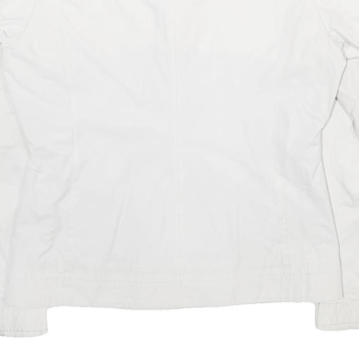 CHAMPION Womens White Jacket M Polyester Zip Casual Lightweight Plain