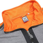 LOTTO Mens Orange & Grey Track Jacket XL Polyester Blend Colourblock Zip Long
