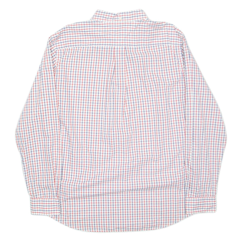 TOMMY HILFIGER Mens Shirt Red Check Long Sleeve L