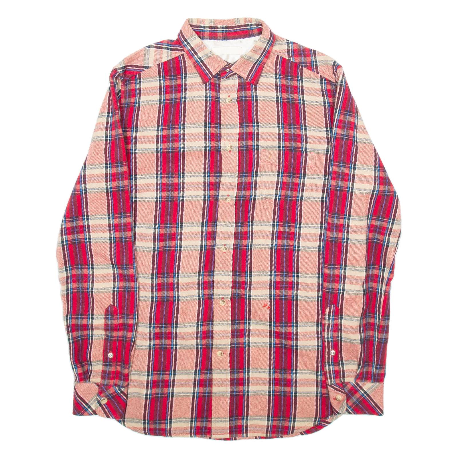 DIESEL Womens Shirt Red Check Long Sleeve S