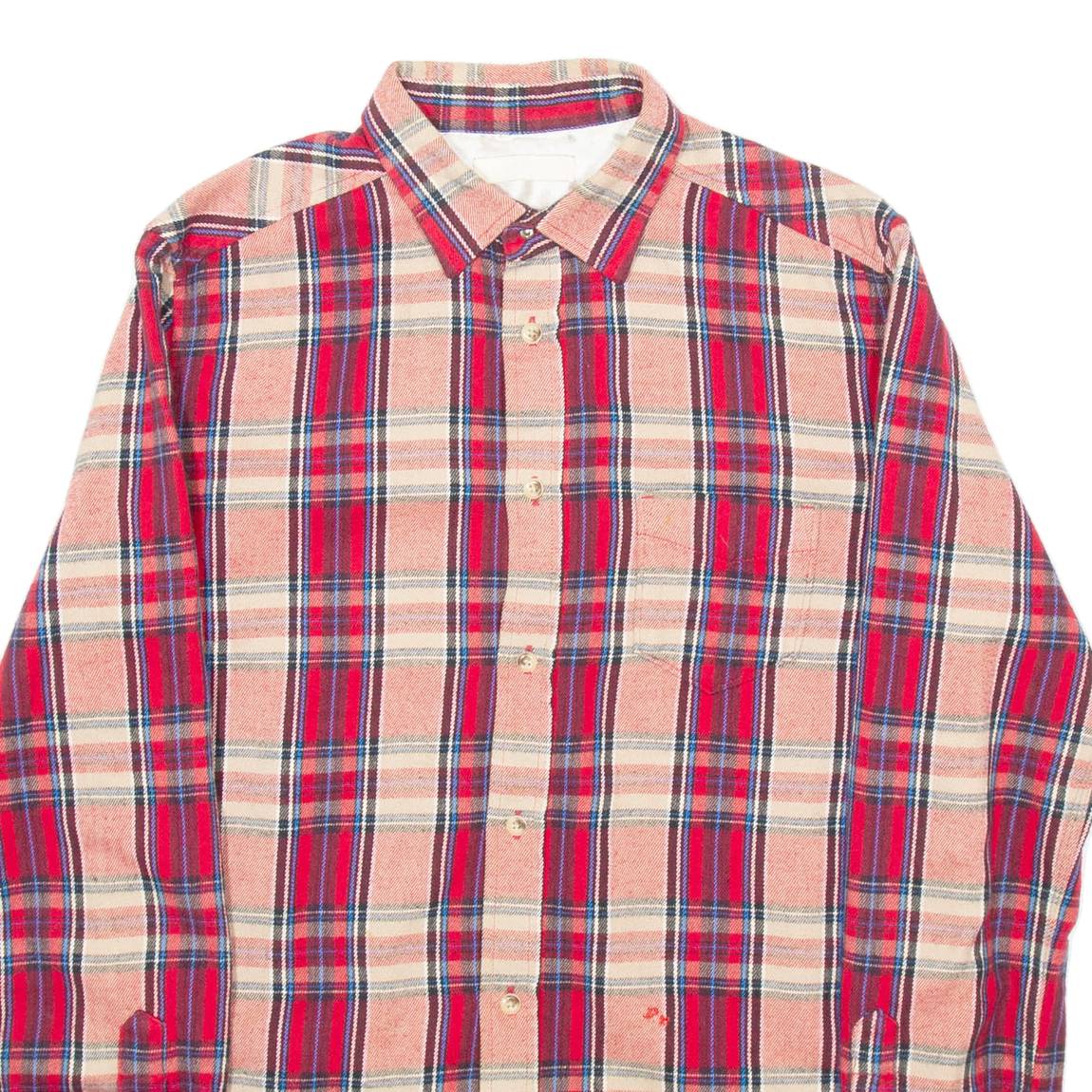 DIESEL Womens Shirt Red Check Long Sleeve S