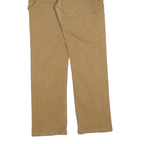 DICKIES Mens Cotton Blend Beige Regular Fit Straight Leg Trousers W30 L30