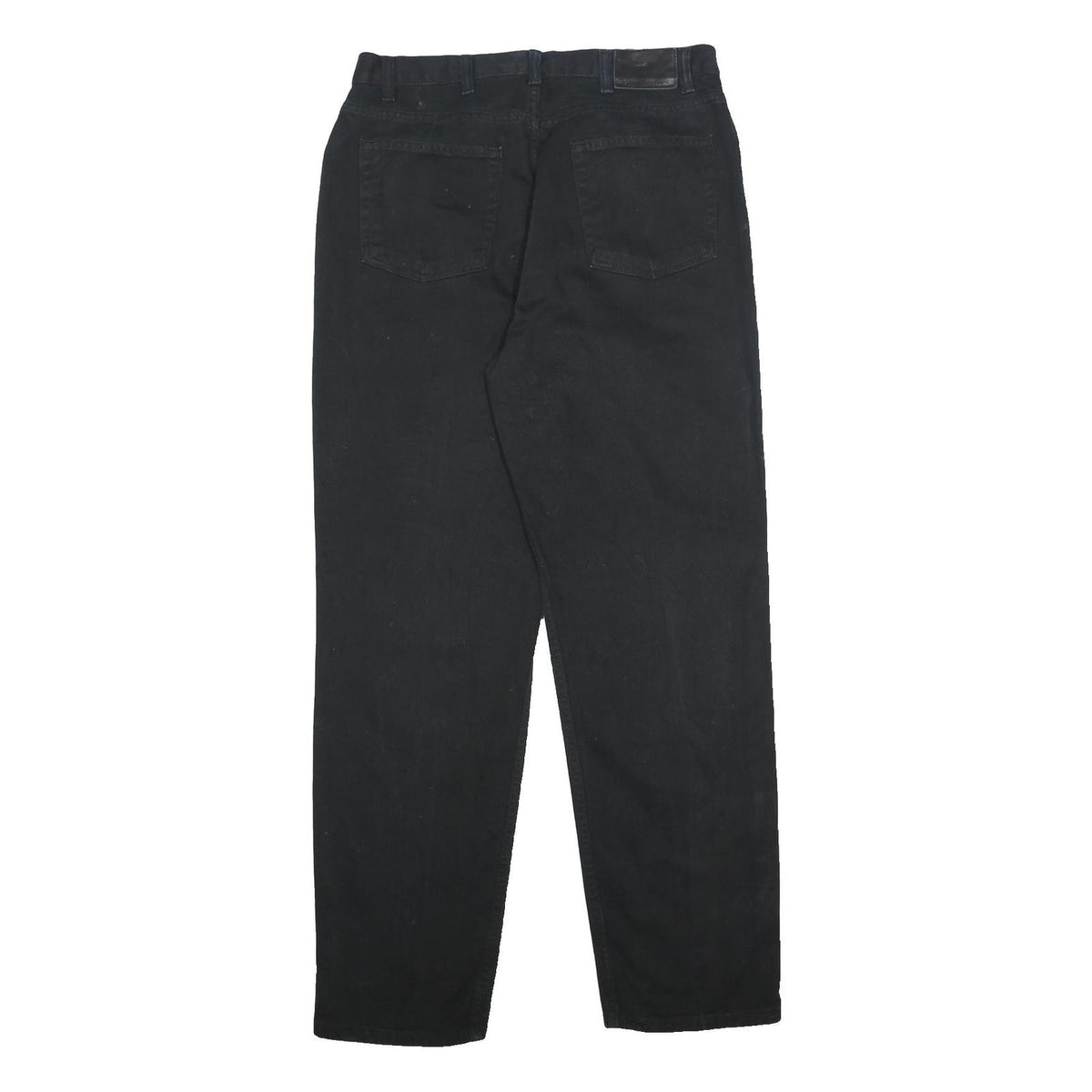 CALVIN KLEIN JEANS Mens Black Relaxed Straight Denim Medium W36 L34 Cotton Zip