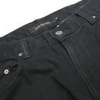 CALVIN KLEIN JEANS Mens Black Relaxed Straight Denim Medium W36 L34 Cotton Zip